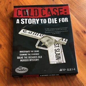 ThinkFun Cold Case: A Story to Die For Board Game - Black & Red